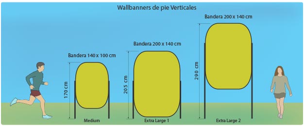 Wallbanners de pie Verticales